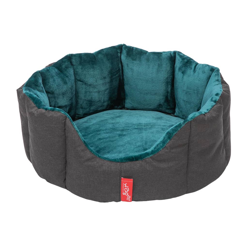 Tulip-charcoal-teal-pet-bed